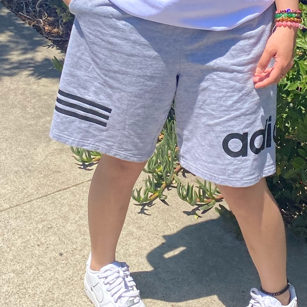 GREY/GRAY ADIDAS SHORTS